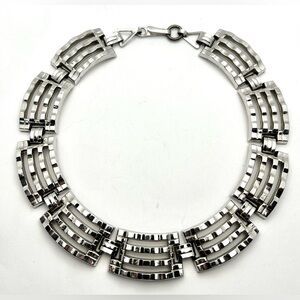 Metal choker style necklace